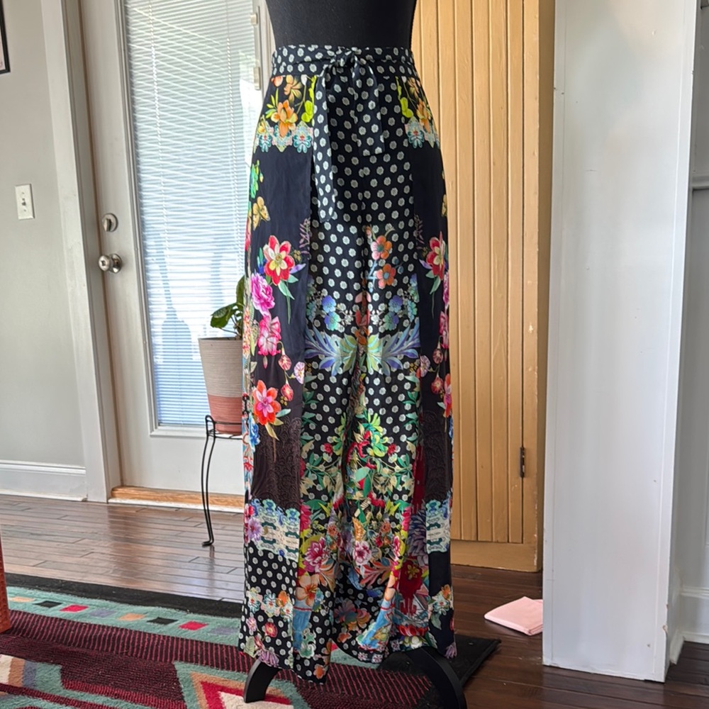 Floral Patchwork Maxi Skirt